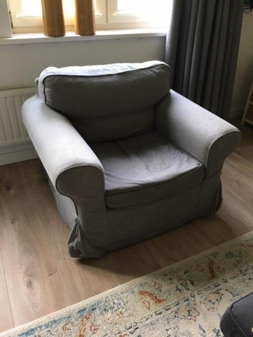 Ektorp stoel grijs, Huis en Inrichting, Fauteuils, Zo goed als nieuw, Stof, 100 tot 125 cm, 75 tot 100 cm, Ophalen