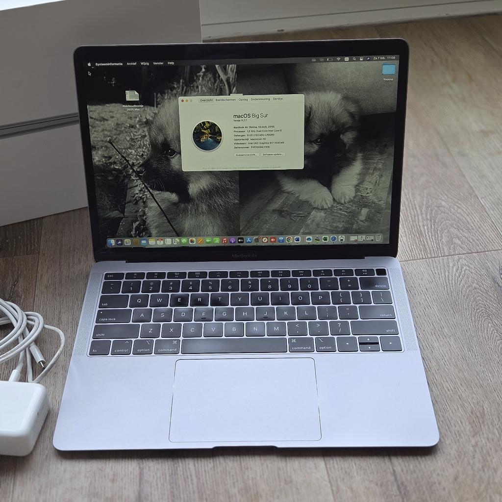 Apple MacBOok Air Retina 2019, Computers en Software, Apple Macbooks, 13 inch, Minder dan 2 Ghz, Ophalen of Verzenden, Zo goed als nieuw