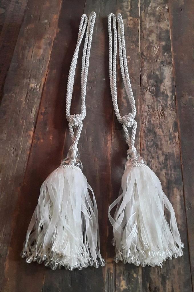 Gordijnen embrasse, Huis en Inrichting, Stoffering | Gordijnen en Lamellen, Zo goed als nieuw, Minder dan 100 cm, 50 tot 100 cm