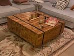 Salontafel hout 100x100cm, Ophalen, Vierkant, Zo goed als nieuw, Minder dan 50 cm