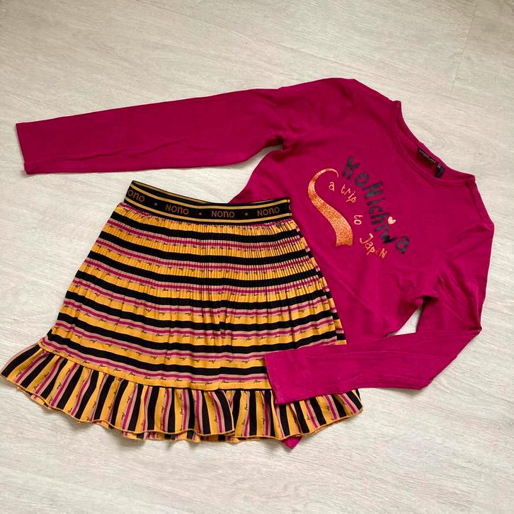 Als NIEUW! Prachtig NoNo setje maat 146/152 rok + longsleeve, Kinderen en Baby's, Kinderkleding | Maat 152, Zo goed als nieuw