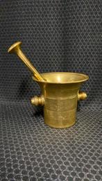 Messing brons Vijzel met stamper., Ophalen of Verzenden