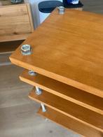 Eiken verstelbare platenmeubel, Huis en Inrichting, Tafels | Sidetables, Ophalen, Gebruikt, 50 tot 100 cm, Eikenhout