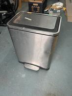RVS Prullenbak met Pedaal, Huis en Inrichting, Ophalen, Gebruikt, Met pedaal, 50 tot 75 cm