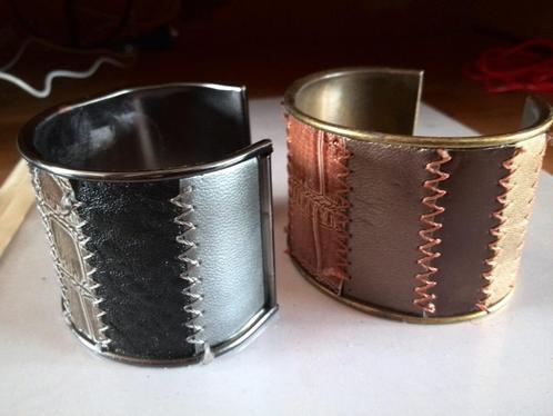 Manchet Navajo Armband Size: 18/21cm, Sieraden, Tassen en Uiterlijk, Armbanden, Nieuw, Leer, Zwart, Verzenden