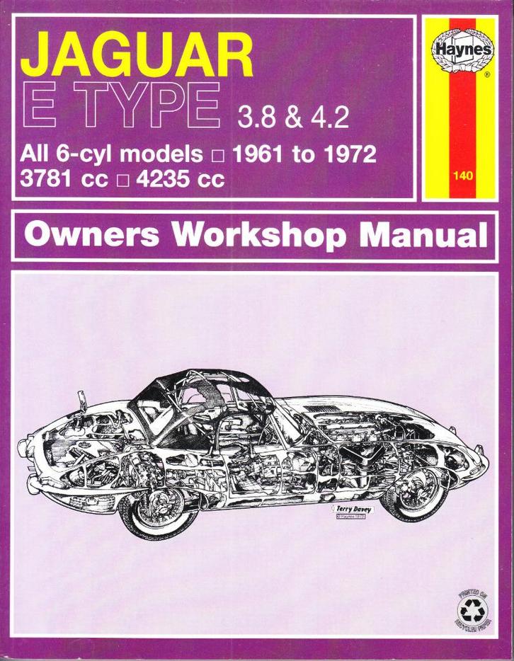 Jaguar E-Type 6-cyl. ('61-'72) - Haynes Workshop Manual, Auto diversen, Handleidingen en Instructieboekjes, Verzenden