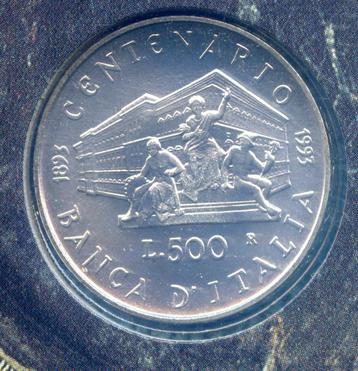Italië 500 Lire 1993 BANKVERJAARDAG FDC  beschikbaar voor biedingen