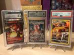 Pokémon 3 hele mooie Graded Charizard slabs!, Ophalen of Verzenden, Zo goed als nieuw, Losse kaart