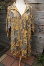 Doorknoopjurk oker/ grijs Paprika T5 (52) Vaste prijs, Jurk, Ophalen of Verzenden, Zo goed als nieuw, Paprika