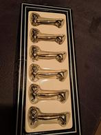 6 verzilverde messenleggers poezen, Ophalen of Verzenden