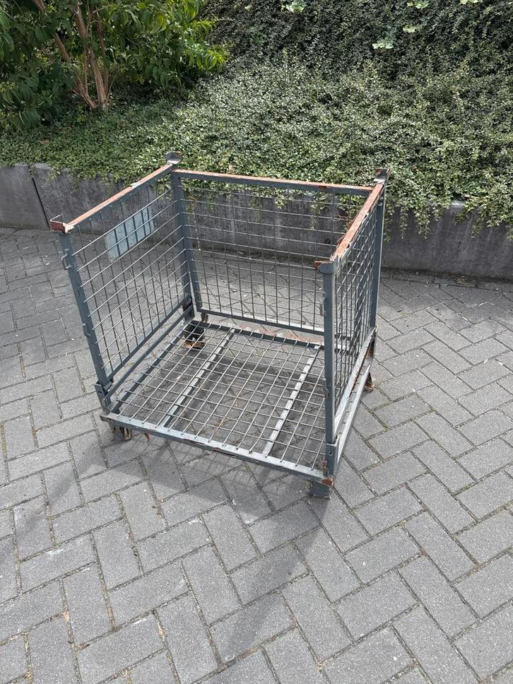 Metalen opslagkooien inklapbaar stapelbaar – 19 stuks, Doe-het-zelf en Verbouw, Gereedschapskisten, Gebruikt, Ophalen