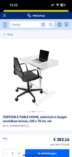 Elektrisch Bureau - 100x70cm - In Hoogte Verstelbaar, Huis en Inrichting, Bureaus, Ophalen, Elektrisch, Zo goed als nieuw, Bureau
