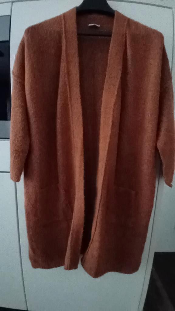 Lang Vest VILA, Kleding | Dames, Truien en Vesten, Zo goed als nieuw, Maat 36 (S), Bruin, Ophalen of Verzenden