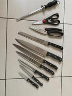 messenset in beukenhouten messenblok, Ophalen of Verzenden, Zo goed als nieuw