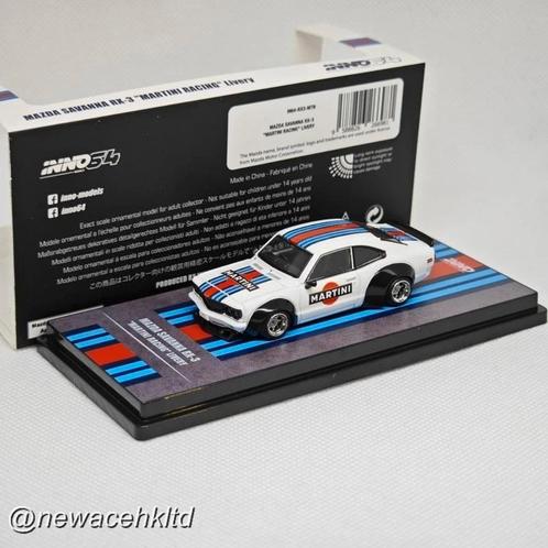 Mazda Savanna RX-3 van Inno64 1/64 Martini Racing Livery, Hobby en Vrije tijd, Modelauto's | Overige schalen, Nieuw, Auto, Ophalen of Verzenden