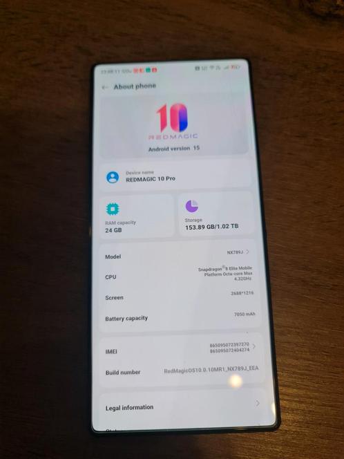 Redmagic 10 Pro - 24GB/1TB + Joystick, Telecommunicatie, Mobiele telefoons | Overige merken, Zo goed als nieuw, Zonder abonnement