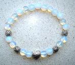 Armband Hart van opaliet - leuk voor Valentijn, Info.adorabeads@gmail.com, Want 18 Hoogvliet, Adorabeads, Wit
