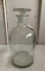 Brocante glazen laboratoriumfles - laboratorium fles, Antiek en Kunst, Ophalen of Verzenden