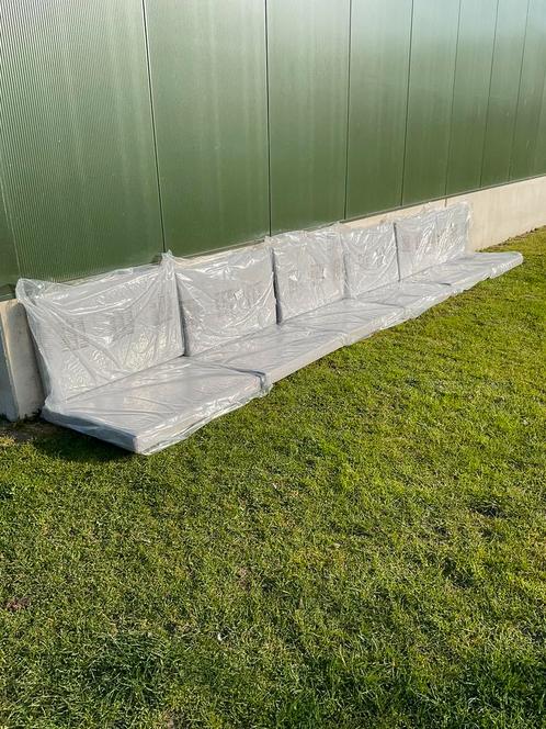 12 NIEUWE loungesetkussens, kleur grijs (waterproof) ROUGH, Tuin en Terras, Tuinmeubel-accessoires, Zo goed als nieuw, Ophalen