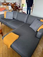 3-zit met lounge - antraciet grijs, Huis en Inrichting, Banken | Sofa's en Chaises Longues, Modern, Stof, 75 tot 100 cm, Zo goed als nieuw