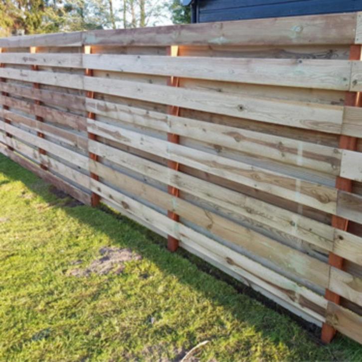 Schuttingpakketten Grenen Douglas Zweeds Rabat 180/200 cm, Tuin en Terras, Schuttingen, Nieuw, Hout, 1 tot 2 meter, 6 meter of meer