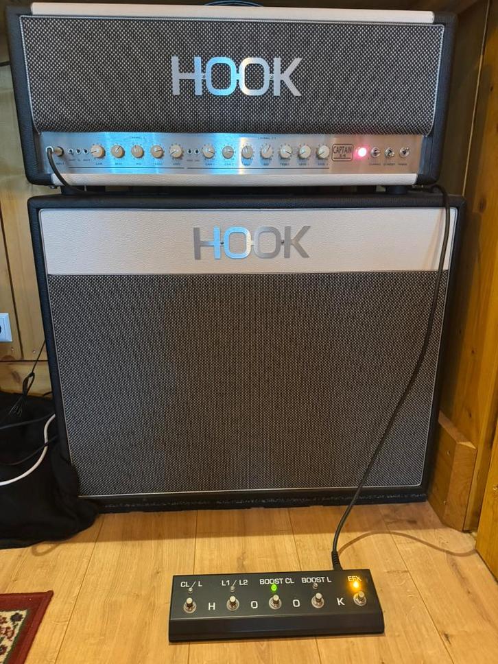 Hook Captain EL34 + Luxe Open Cabinet + Beschermhoezen, Muziek en Instrumenten, Versterkers | Bas en Gitaar, Zo goed als nieuw
