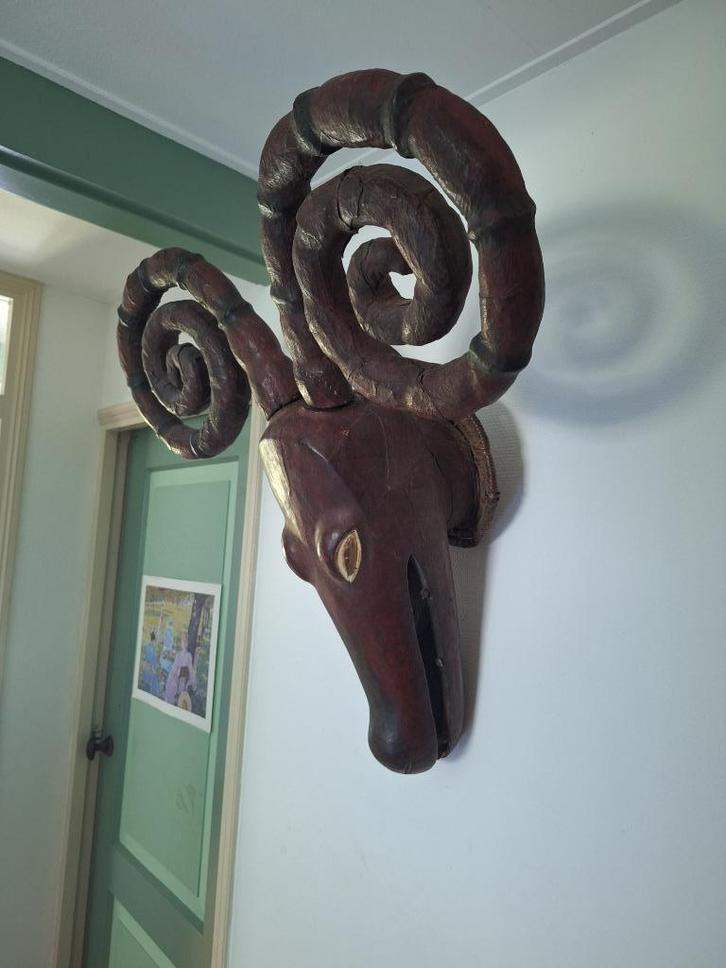 Houten handgemaakt Ekoi Masker Nigeria Afrikaans Tribaal, Antiek en Kunst, Kunst | Niet-Westerse kunst, Ophalen