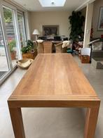 Grote eettafel met 8 stoelen, Huis en Inrichting, Tafels | Eettafels, Ophalen, Gebruikt, 200 cm of meer, 50 tot 100 cm