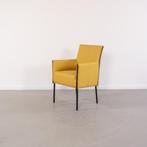 6x Milano Designer Eetkamerstoel Saffraangeel Leer - Zwart, Huis en Inrichting, Stoelen, Niet ingevuld, Overige kleuren, Niet ingevuld