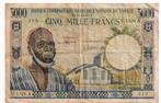 West-Afrikaanse Staten / Ivoorkust, 5000 Francs, 1982, p104, Postzegels en Munten, Bankbiljetten | Afrika, Los biljet, Overige landen