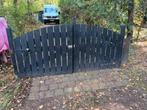 Houten entreehek, toegangpoort - 4 meter breed, Ophalen of Verzenden, Gebruikt, Hout, Tuinhek
