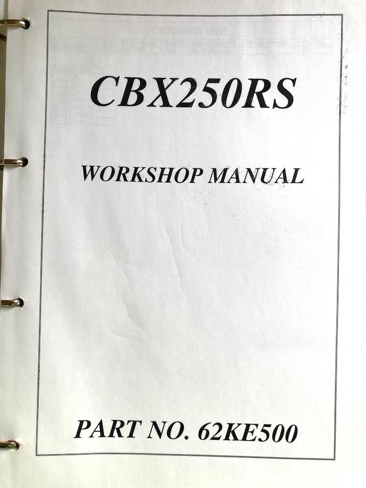 Honda CBX250RS 1983-1984 Service Manual, Motoren, Handleidingen en Instructieboekjes, Honda, Verzenden