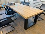 Stevige eikenhouten tafel met dik blad, Ophalen, 50 tot 100 cm, Zo goed als nieuw, Vijf personen of meer