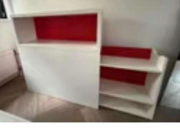 Hoofdbord met uittrekbare opbergvakken (Flaxa Ikea), Huis en Inrichting, Kasten | Wandmeubels, Zo goed als nieuw, Minder dan 100 cm