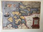 Ingelijste Prent Landkaart Zeeland met Glas, Ophalen