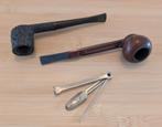 Twee pijpen met pijpbestek, Ophalen of Verzenden, Gebruikt, (Water)pijp