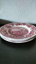 3 platte borden Enoch Wedgwood (tunstall) LTD England, Ophalen of Verzenden, Gebruikt, Wedgwood, Bord(en)