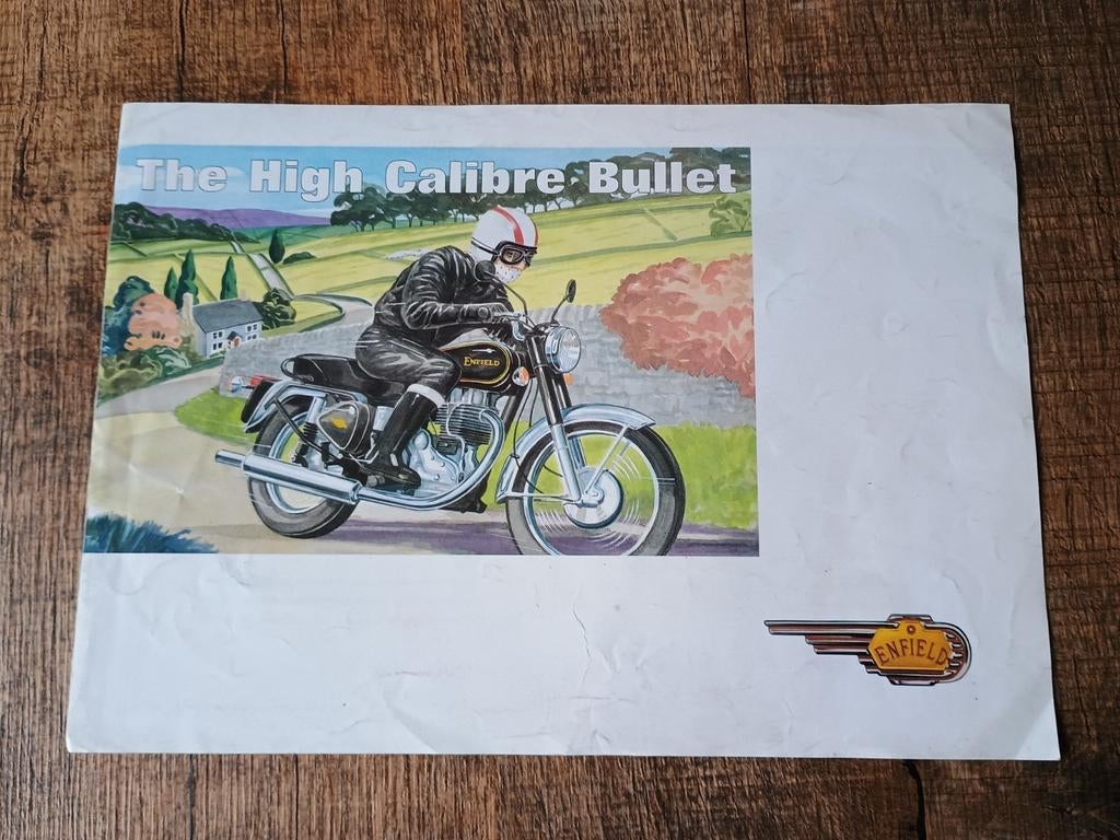 Oude Enfield motoren reclame folder, Ophalen of Verzenden