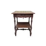 Antiek Franse bijzettafel met geborduurd blad, eind 19e eeuw, Antiek en Kunst, Antiek | Meubels | Tafels, Ophalen