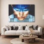 Portret Blue Lady, Ophalen, 125 cm of meer, 75 cm of meer, Print