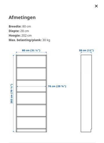 2 Boekenkasten Billy van Ikea - afbeelding 7