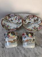 2 Antieke Japanse eierschaal porselein kop en schotels., Antiek en Kunst, Antiek | Servies los, Ophalen of Verzenden