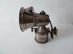 antieke fiets lamp carbid lamp HELLA riiwiel oldtimer, Ophalen of Verzenden