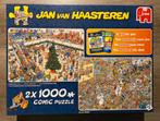 Jan van Haasteren puzzel 2x 1000 stukjes, Ophalen, 500 t/m 1500 stukjes, Zo goed als nieuw