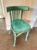 Authentiek vintage caféstoeltje - jaren 70, Ophalen, Gebruikt, Blauw, Eén