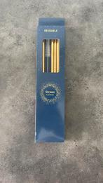 Gouden rietjes, 4 stuks, stainless steel, nieuw in doos, Ophalen of Verzenden, Nieuw