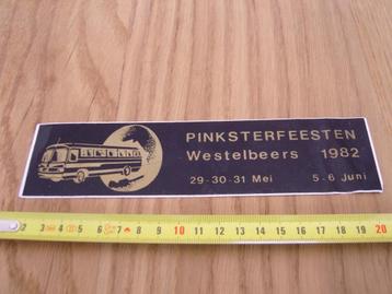 sticker Westelbeers Pinksterfeesten 1982  beschikbaar voor biedingen