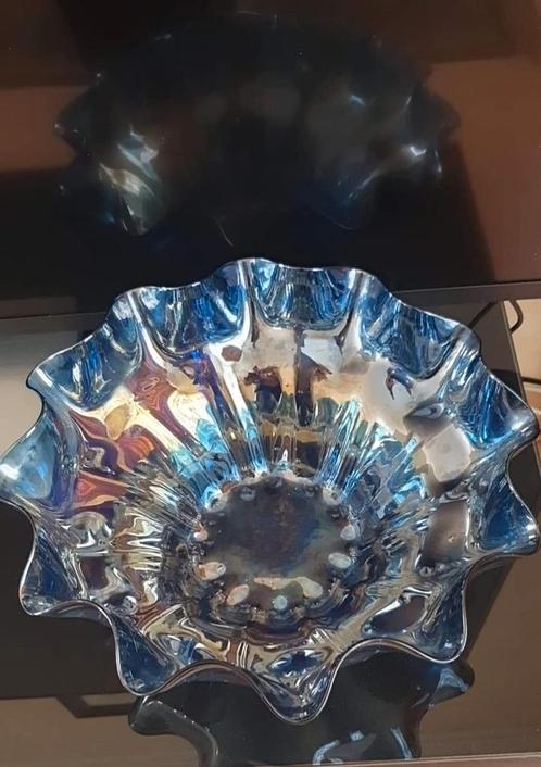 Dubbel Glas Prachtige Boheemse Fruit Vaas., Antiek en Kunst, Antiek | Glas en Kristal, Ophalen of Verzenden
