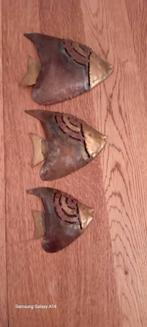 3 Brutalistische 70ties metalen Vissen ., Ophalen