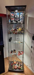 IKEA Detolf Vitrinekast Zwart met Verlichting, Huis en Inrichting, Kasten | Vitrinekasten, Ophalen of Verzenden